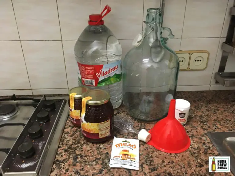 Mead ingredients - honey, water and yeast