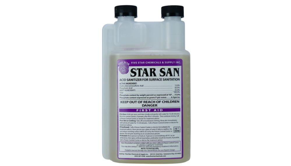 A bottle of Star San